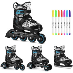 Patine cu rotile 4in1 Nils Extreme Tinty NH10907 M 35-38 (Green) Thumb