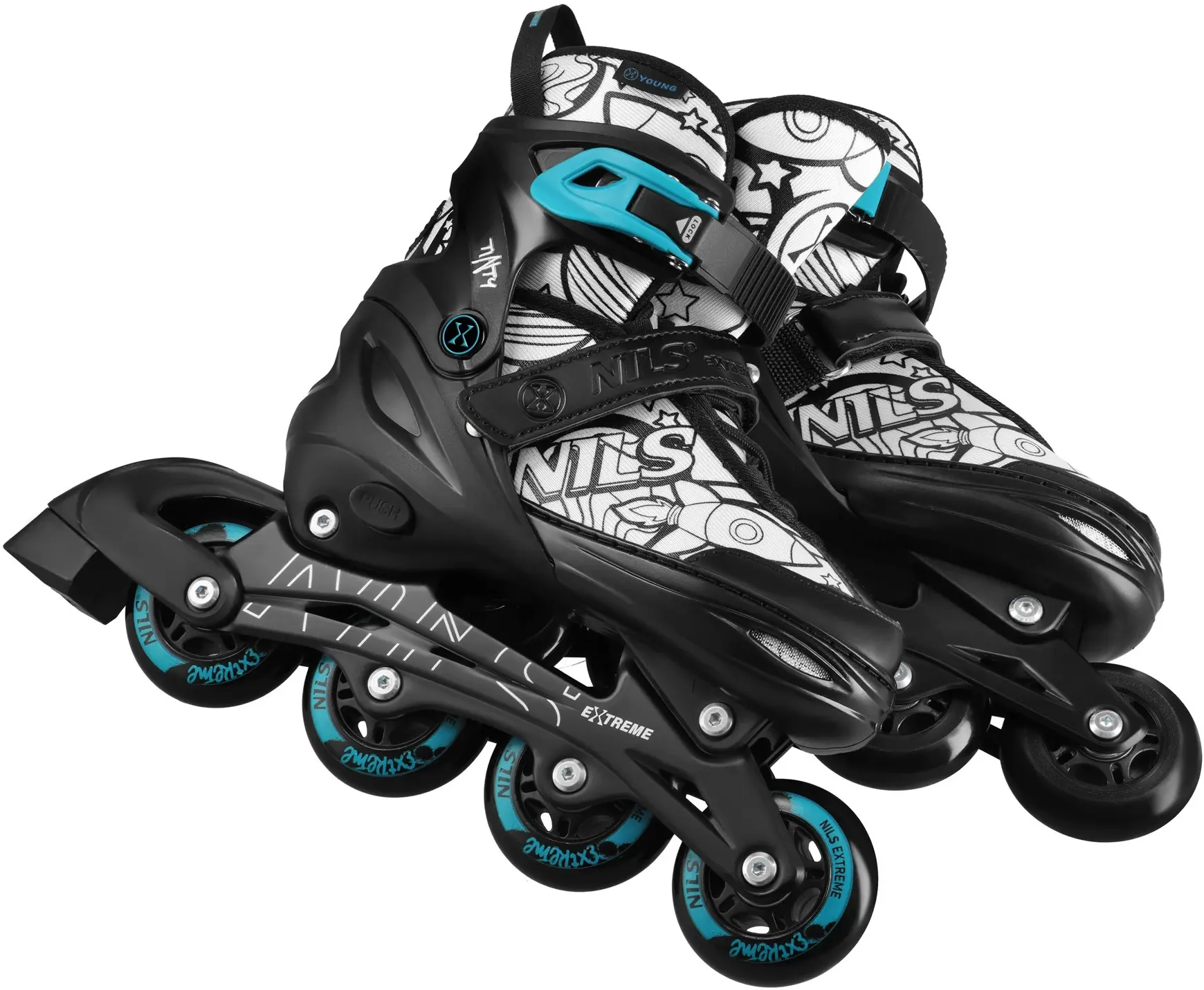 Patine cu rotile 4in1 Nils Extreme Tinty NH10907 M 35-38 (Green) - 3