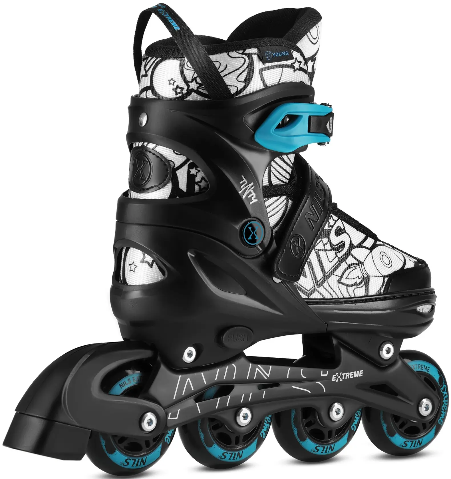 Patine cu rotile 4in1 Nils Extreme Tinty NH10907 M 35-38 (Green) - 4