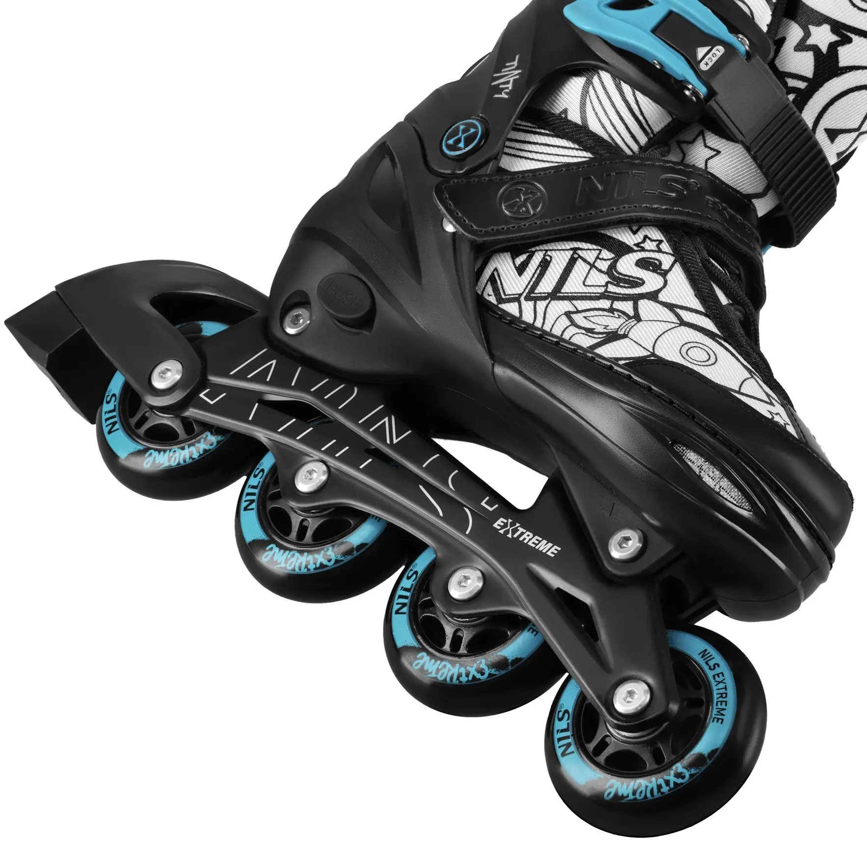 Patine cu rotile 4in1 Nils Extreme Tinty NH10907 M 35-38 (Green) - 5
