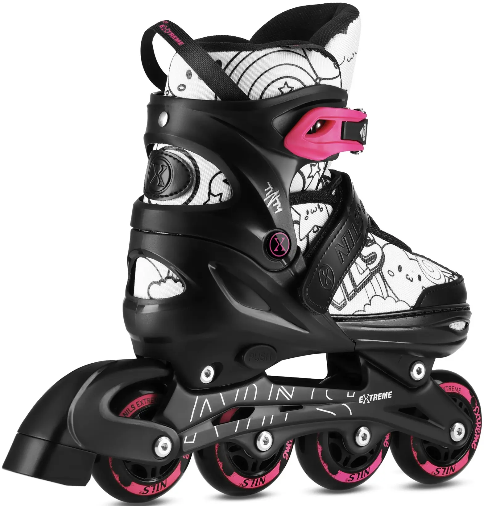 Patine cu rotile 4in1 Nils Extreme Tinty NH10907 M 35-38 (Pink) - 4