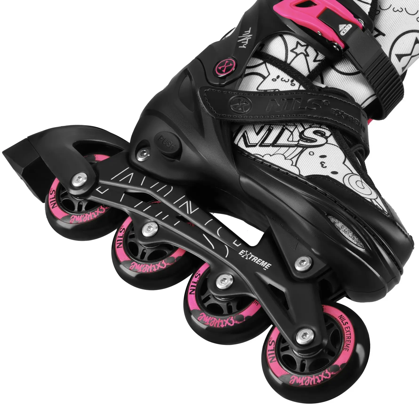 Patine cu rotile 4in1 Nils Extreme Tinty NH10907 M 35-38 (Pink) - 5