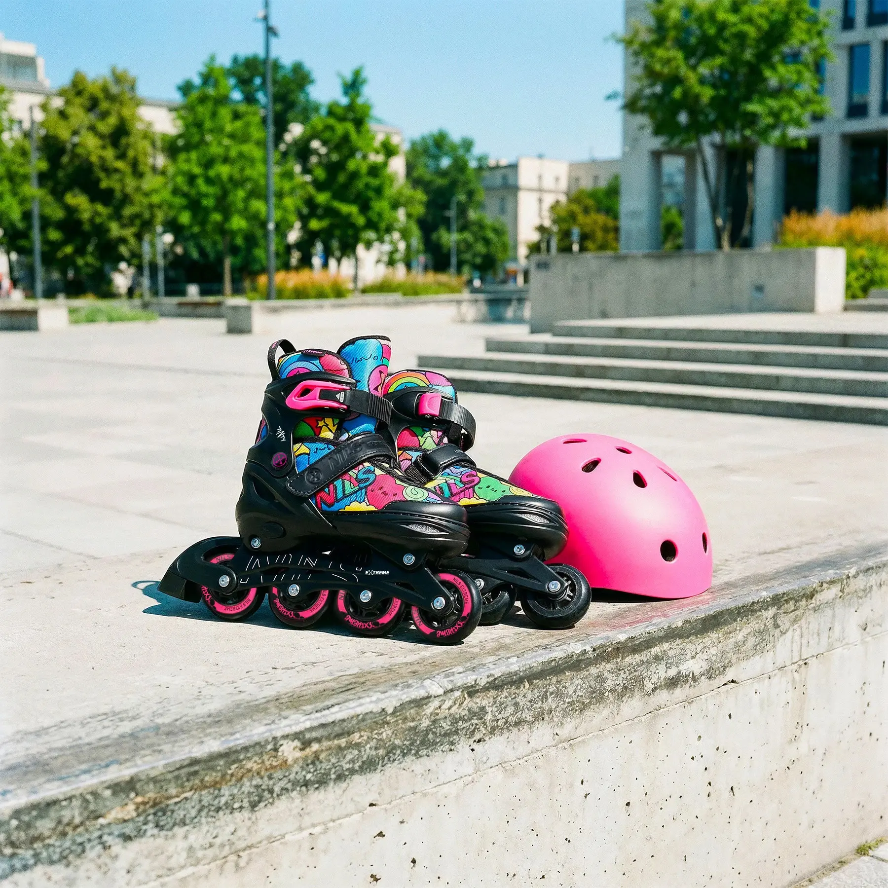 Patine cu rotile 4in1 Nils Extreme Tinty NH10907 M 35-38 (Pink) - 10
