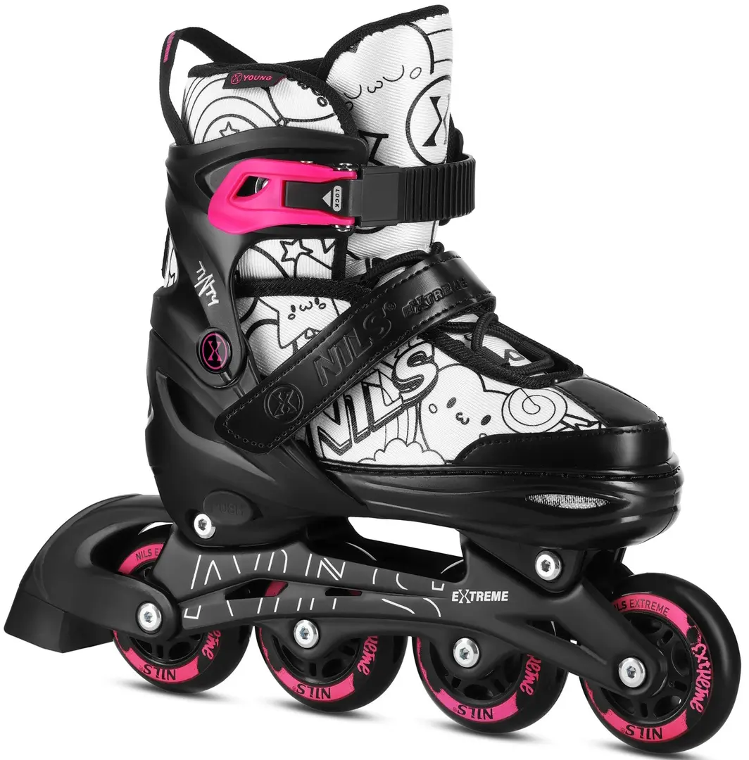 Patine cu rotile 4in1 Nils Extreme Tinty NH10907 M 35-38 (Pink)