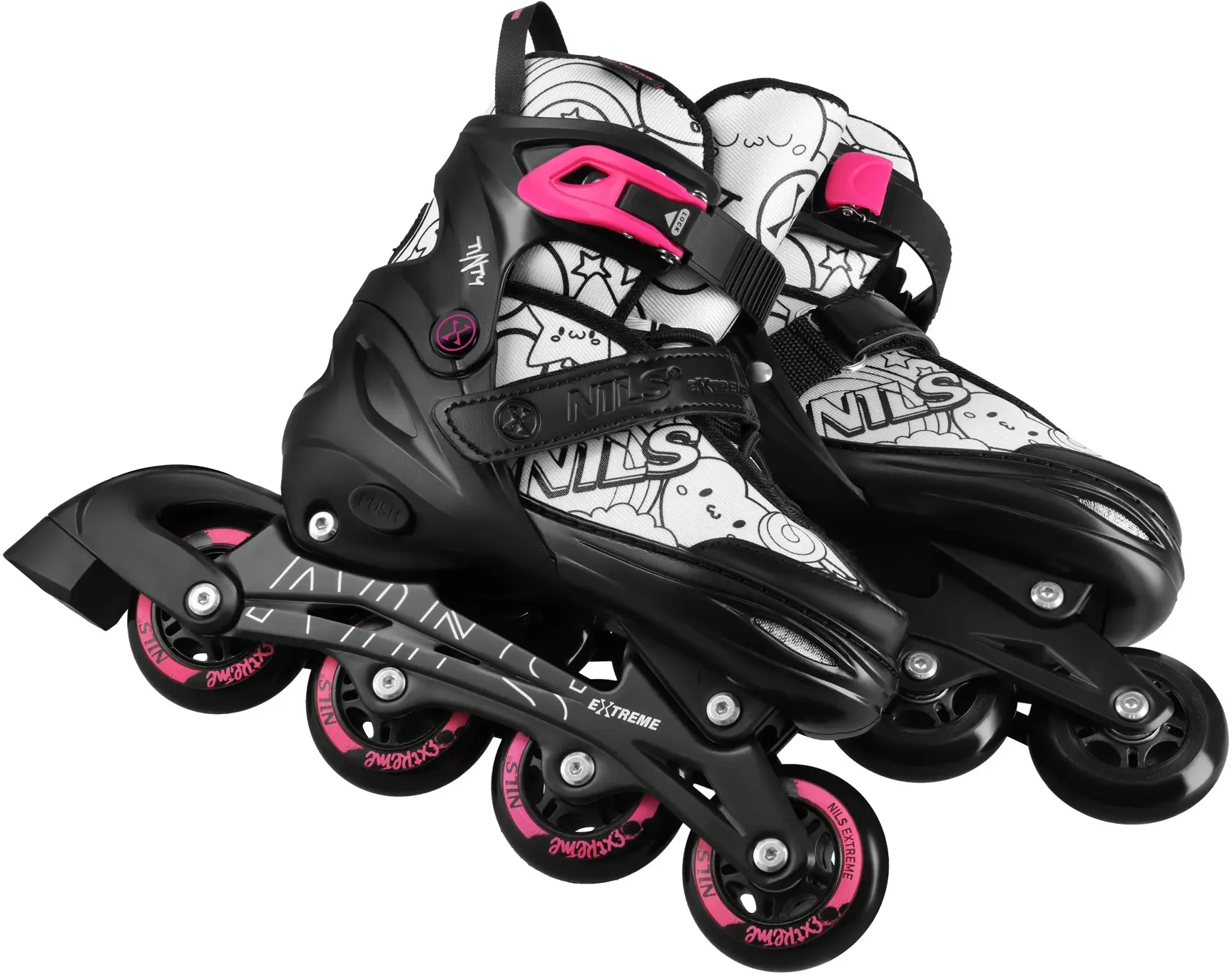 Patine cu rotile 4in1 Nils Extreme Tinty NH10907 S 31-34 (Pink) - 3