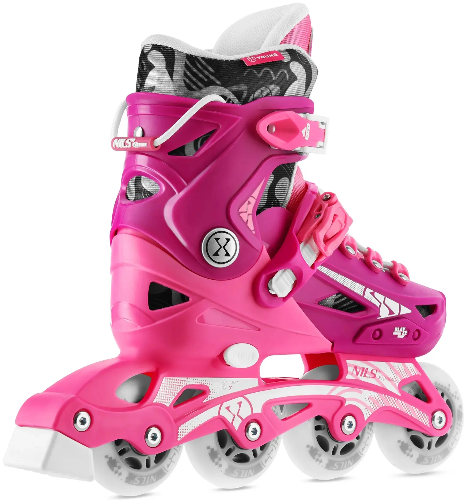 Patine cu rotile Nils Extreme Blaze NA1055 M 35-38 (Pink) - 3
