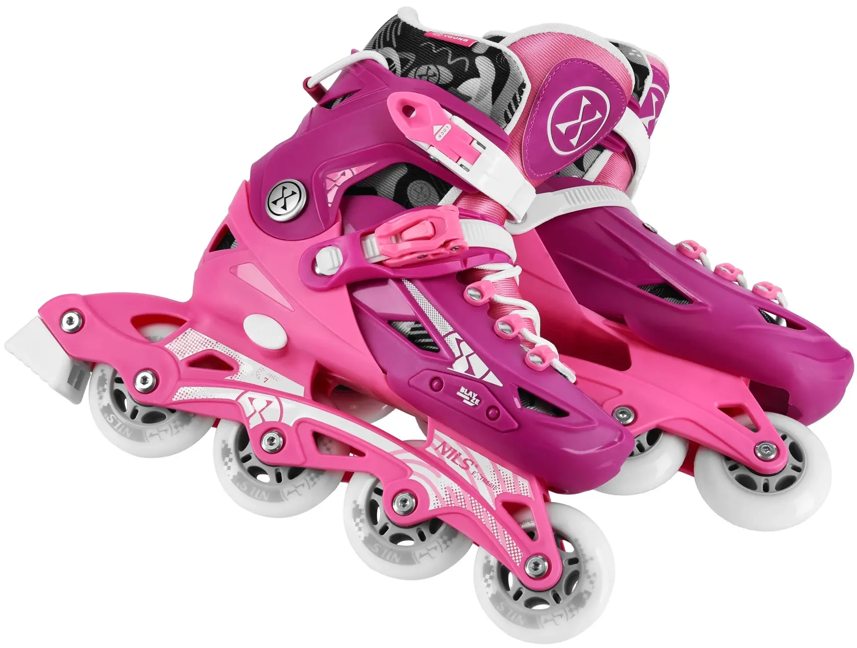 Patine cu rotile Nils Extreme Blaze NA1055 M 35-38 (Pink) - 4