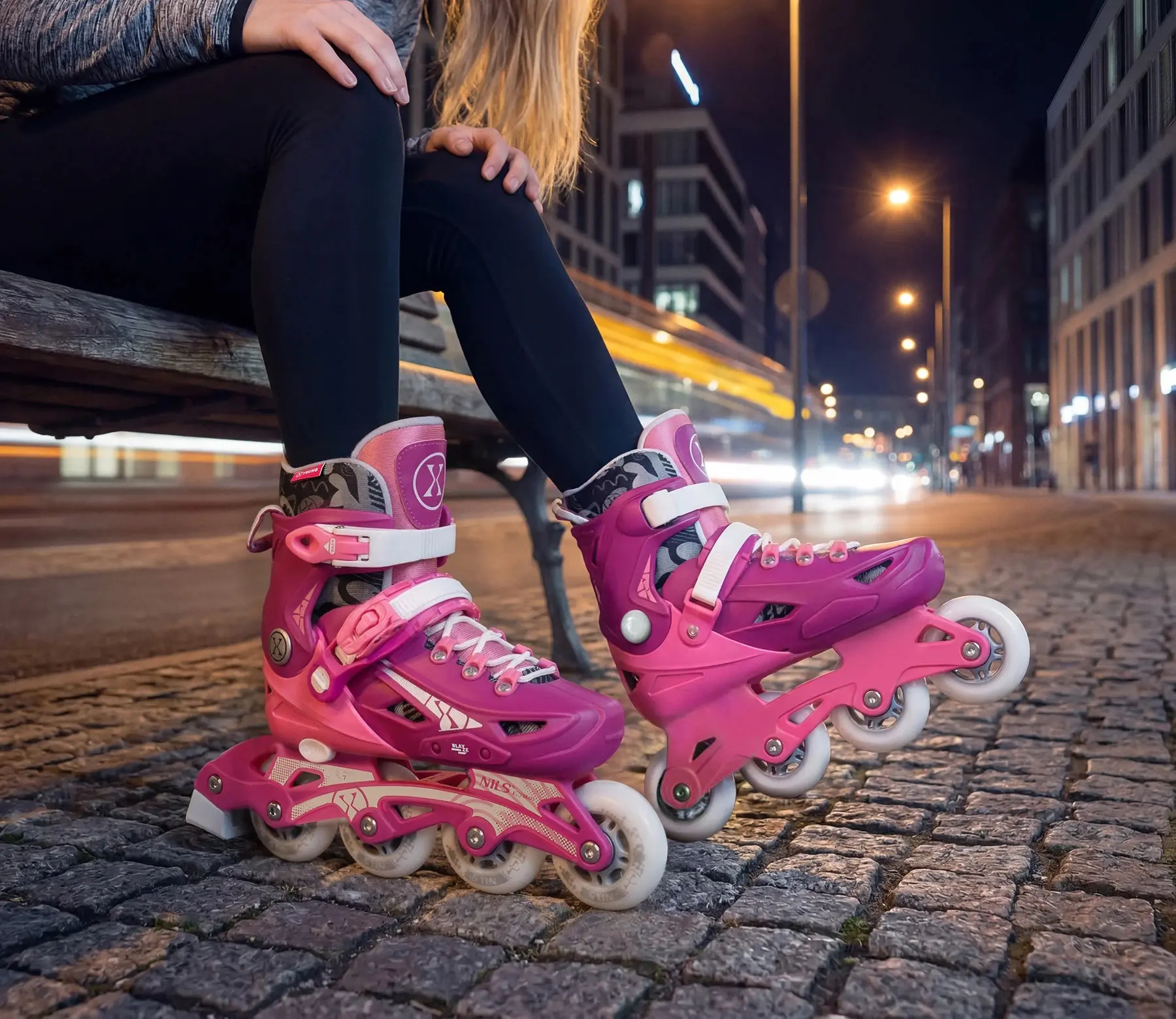 Patine cu rotile Nils Extreme Blaze NA1055 M 35-38 (Pink) - 8