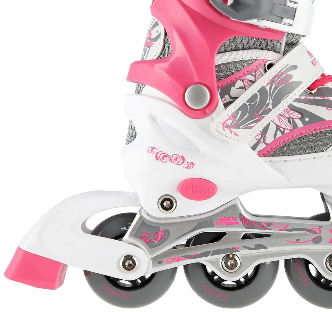 Patine cu rotile Nils Extreme NA10602 39-42 (Pink/Grey) - 5