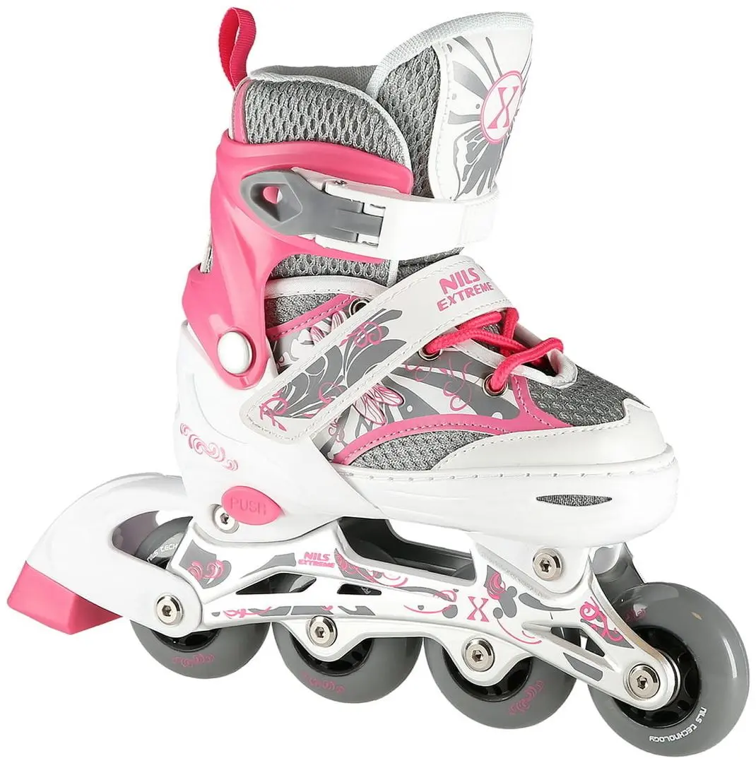 Patine cu rotile Nils Extreme NA10602 39-42 (Pink/Grey)