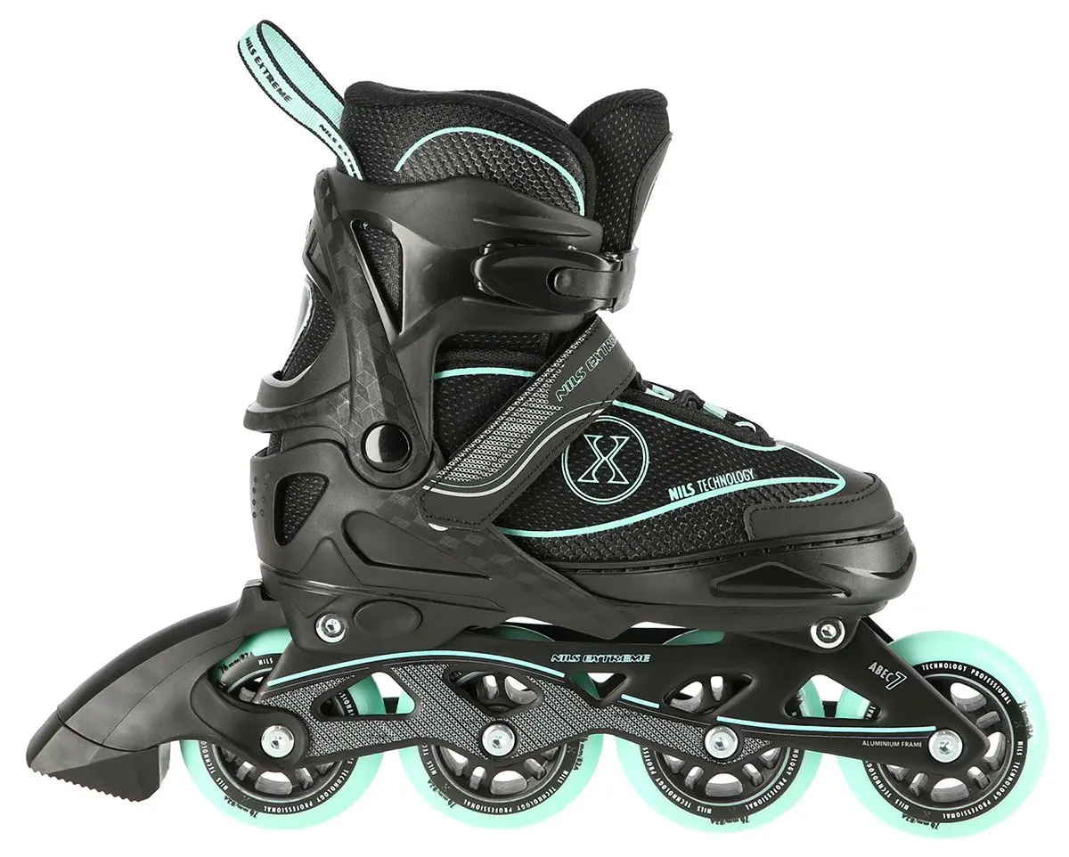 Роликовые коньки Nils Extreme NA11008 35-38 (Black/Mint) - 3