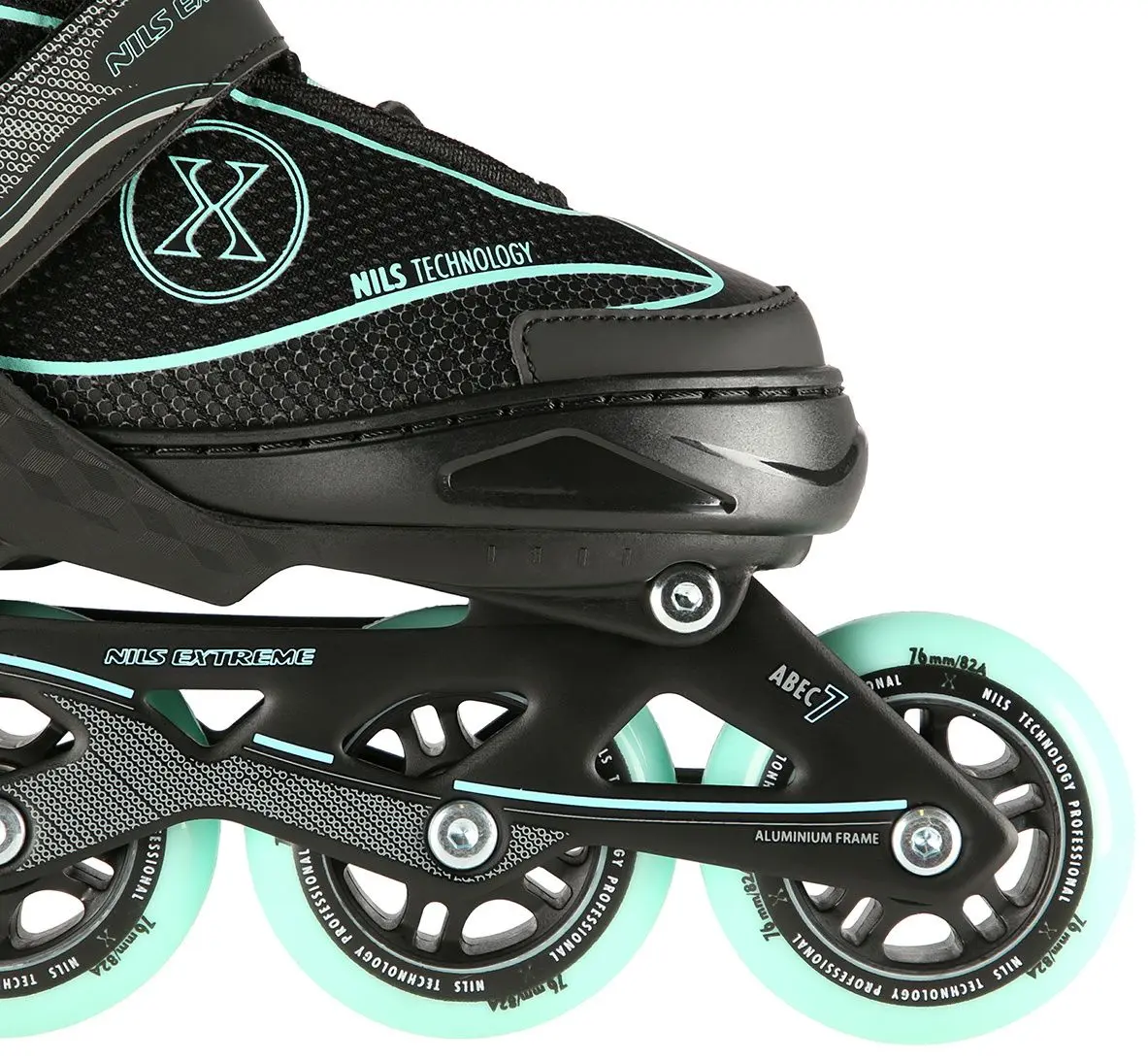 Роликовые коньки Nils Extreme NA11008 35-38 (Black/Mint) - 6