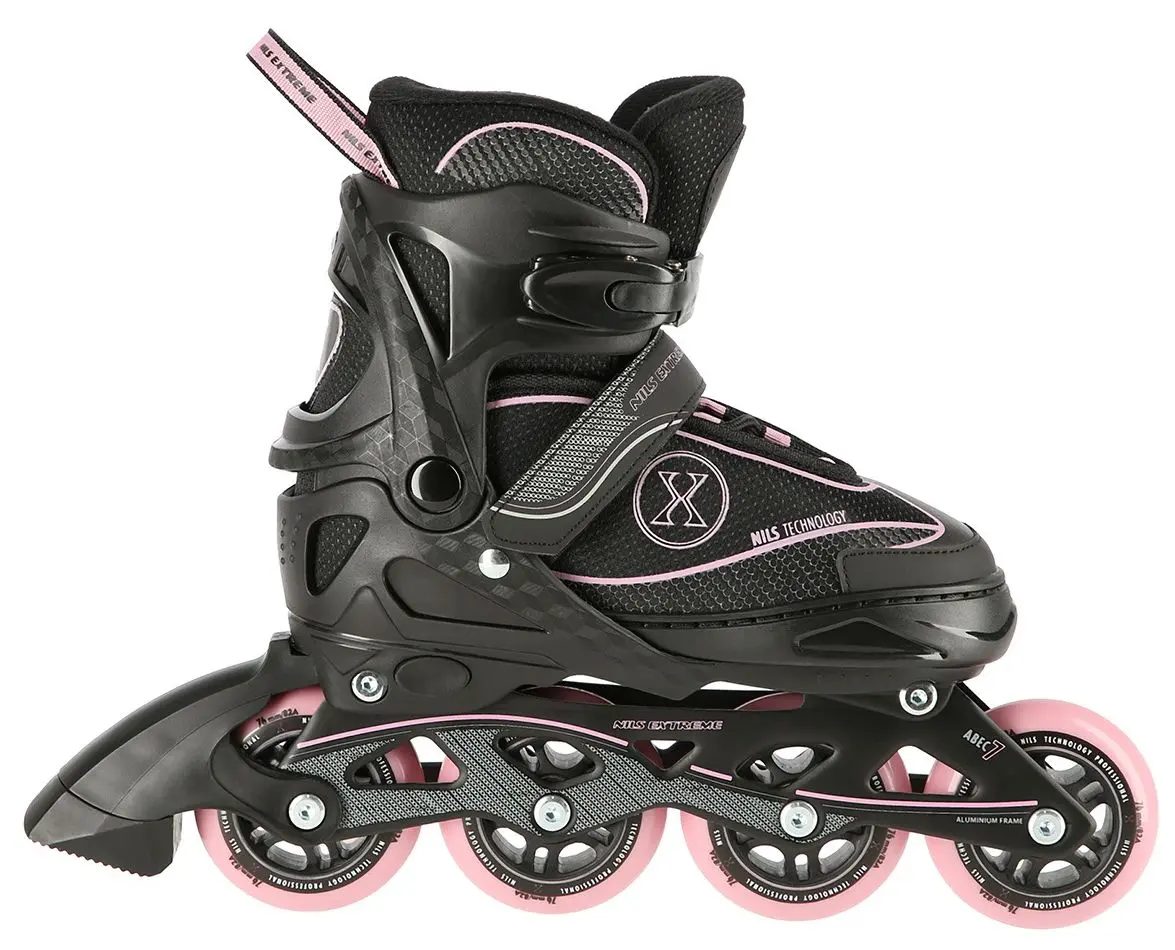 Patine cu rotile Nils Extreme NA11008 39-42 (Black/Pink) - 3