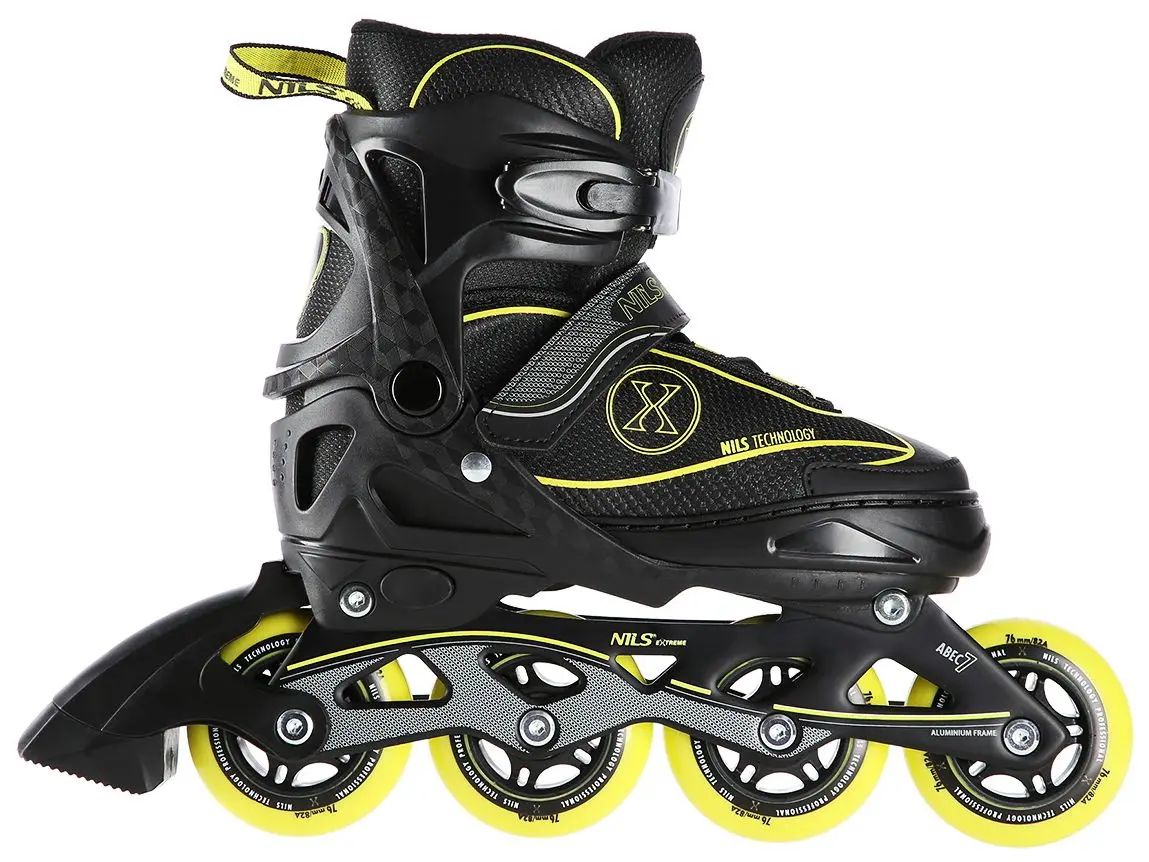 Patine cu rotile Nils Extreme NA11008 39-42 (Black/Yellow) - 2