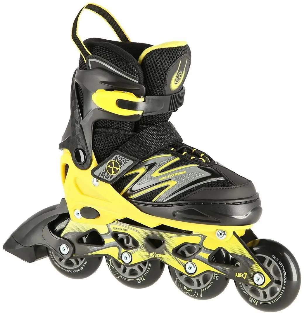 Patine cu rotile Nils Extreme NA11010 35-38 (Black/Yellow)