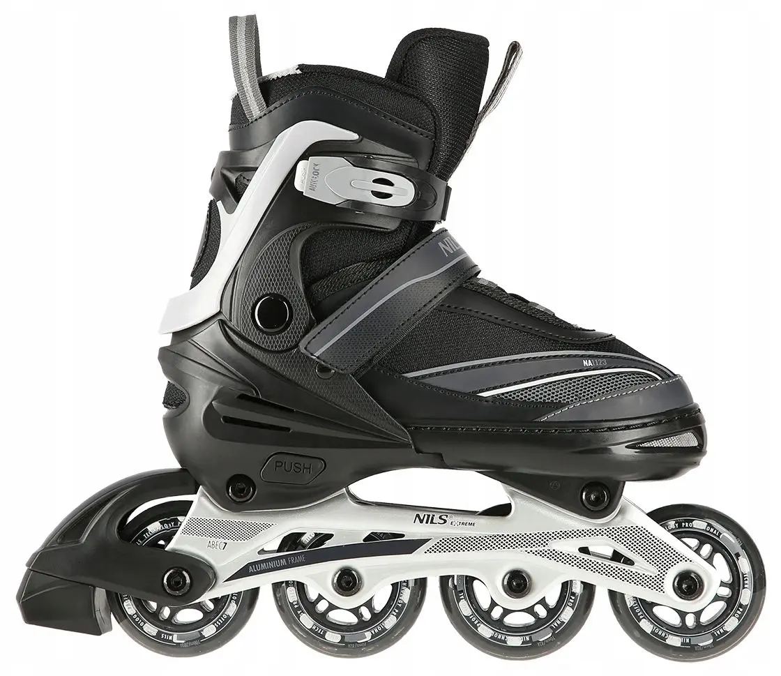 Patine cu rotile Nils Extreme NA1123 39-42 (Black/Grey) - 3