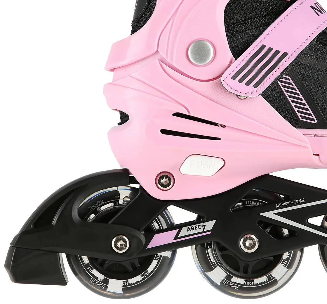 Роликовые коньки Nils Extreme NA11230A LED 35-38 (Pink/Black) - 4