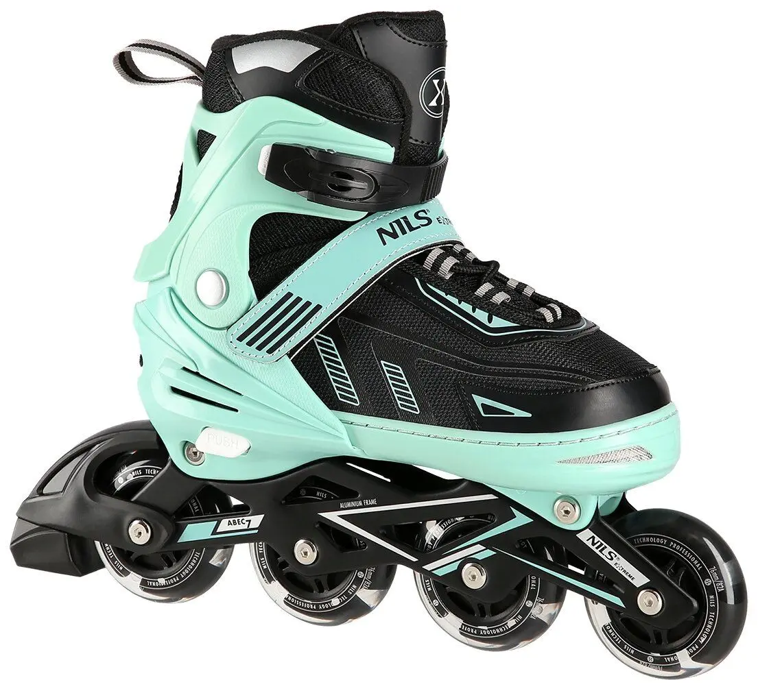 Patine cu rotile Nils Extreme NA11230A LED 39-42 (Green/Black)