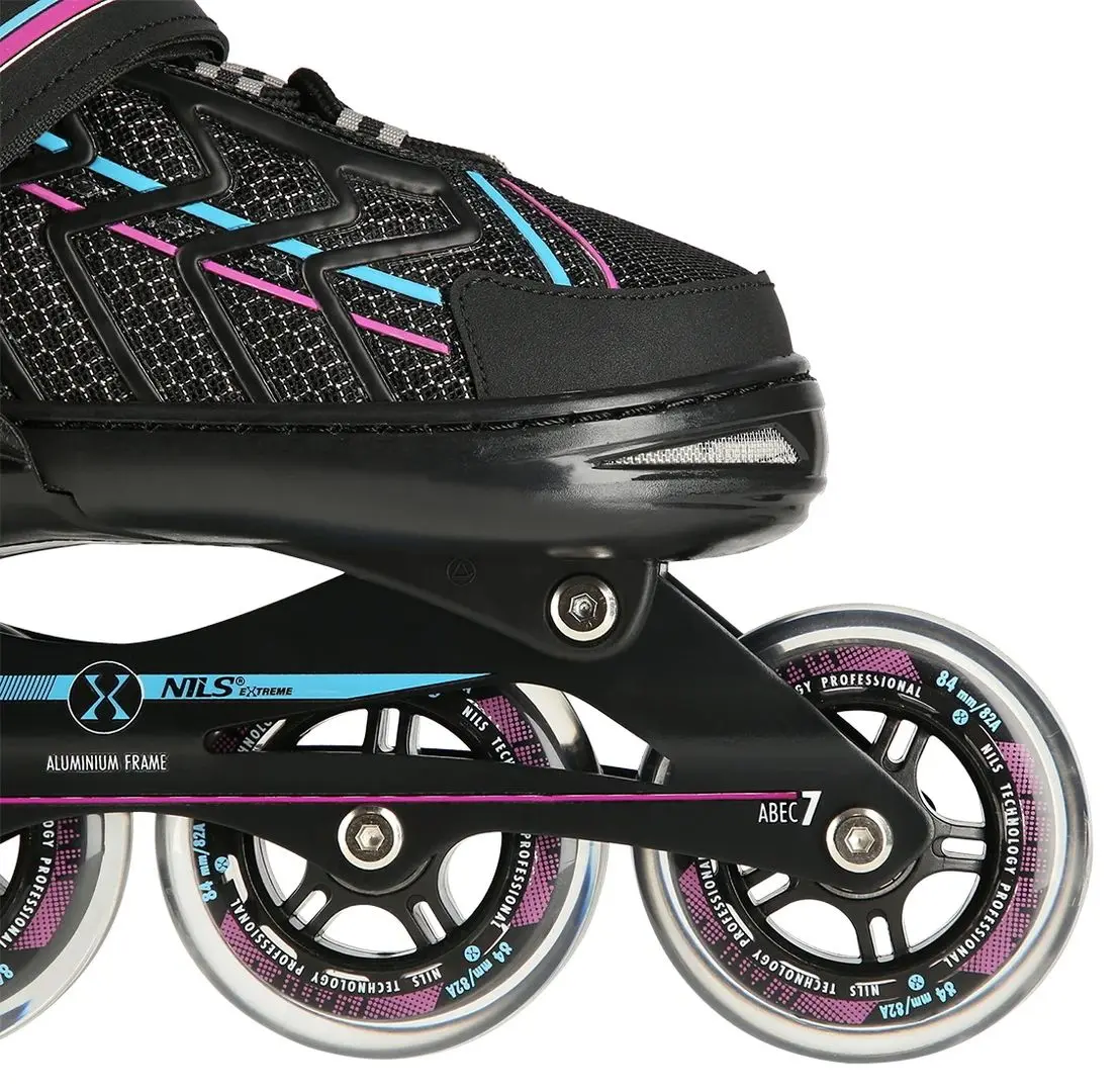 Patine cu rotile Nils Extreme NA1128 35-38 (Black/Purple) - 5