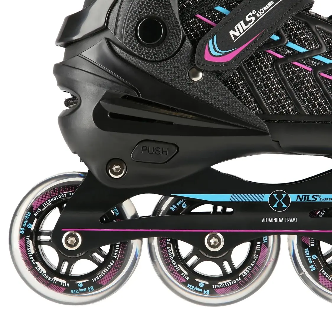 Patine cu rotile Nils Extreme NA1128 35-38 (Black/Purple) - 6