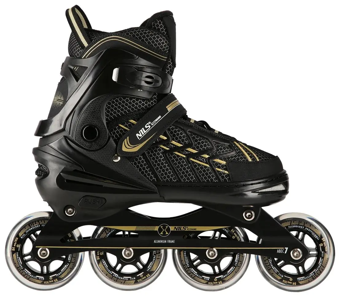 Роликовые коньки Nils Extreme NA1128 39-42 (Black/Gold) - 3