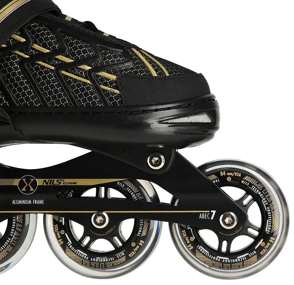 Роликовые коньки Nils Extreme NA1128 39-42 (Black/Gold) - 5