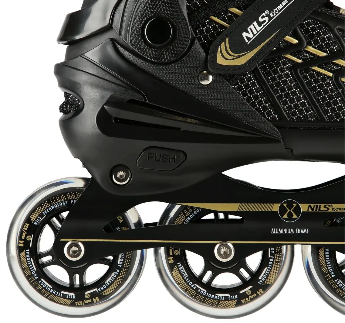 Роликовые коньки Nils Extreme NA1128 39-42 (Black/Gold) - 6