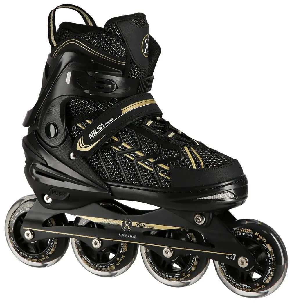 Роликовые коньки Nils Extreme NA1128 39-42 (Black/Gold)