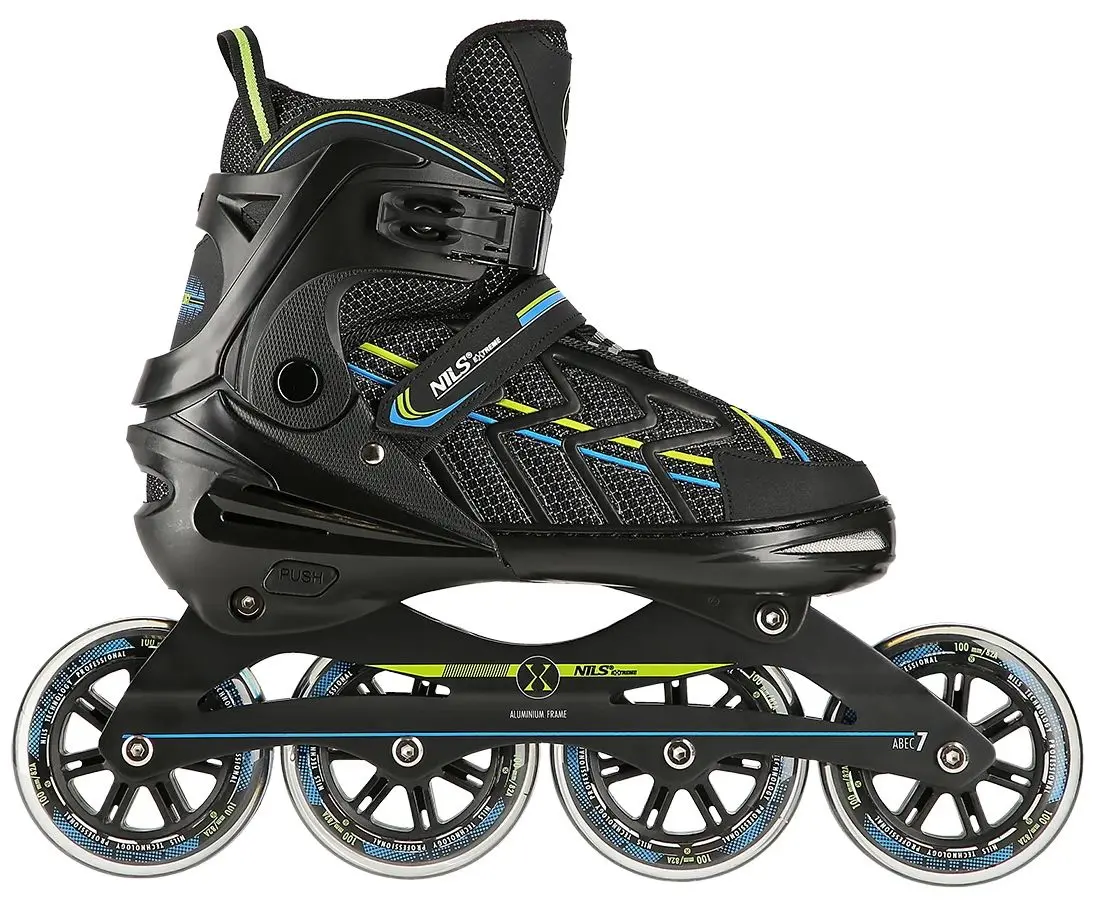Роликовые коньки Nils Extreme NA1128 39-42 (Black/Lime) - 3