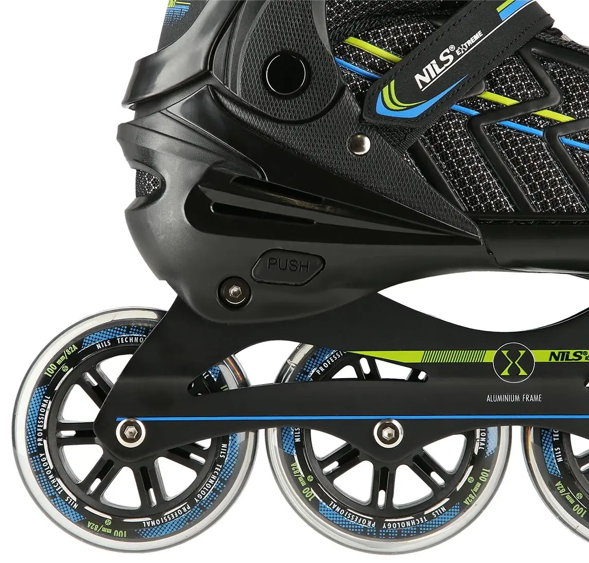 Роликовые коньки Nils Extreme NA1128 39-42 (Black/Lime) - 6
