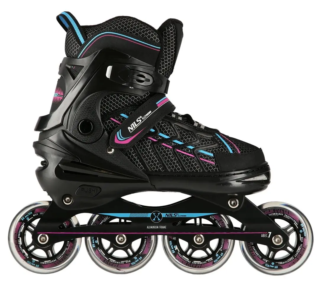 Patine cu rotile Nils Extreme NA1128 39-42 (Black/Purple) - 3