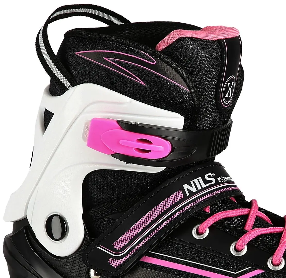 Patine cu rotile Nils Extreme NA1169A 35-38 (Black/Pink) - 7