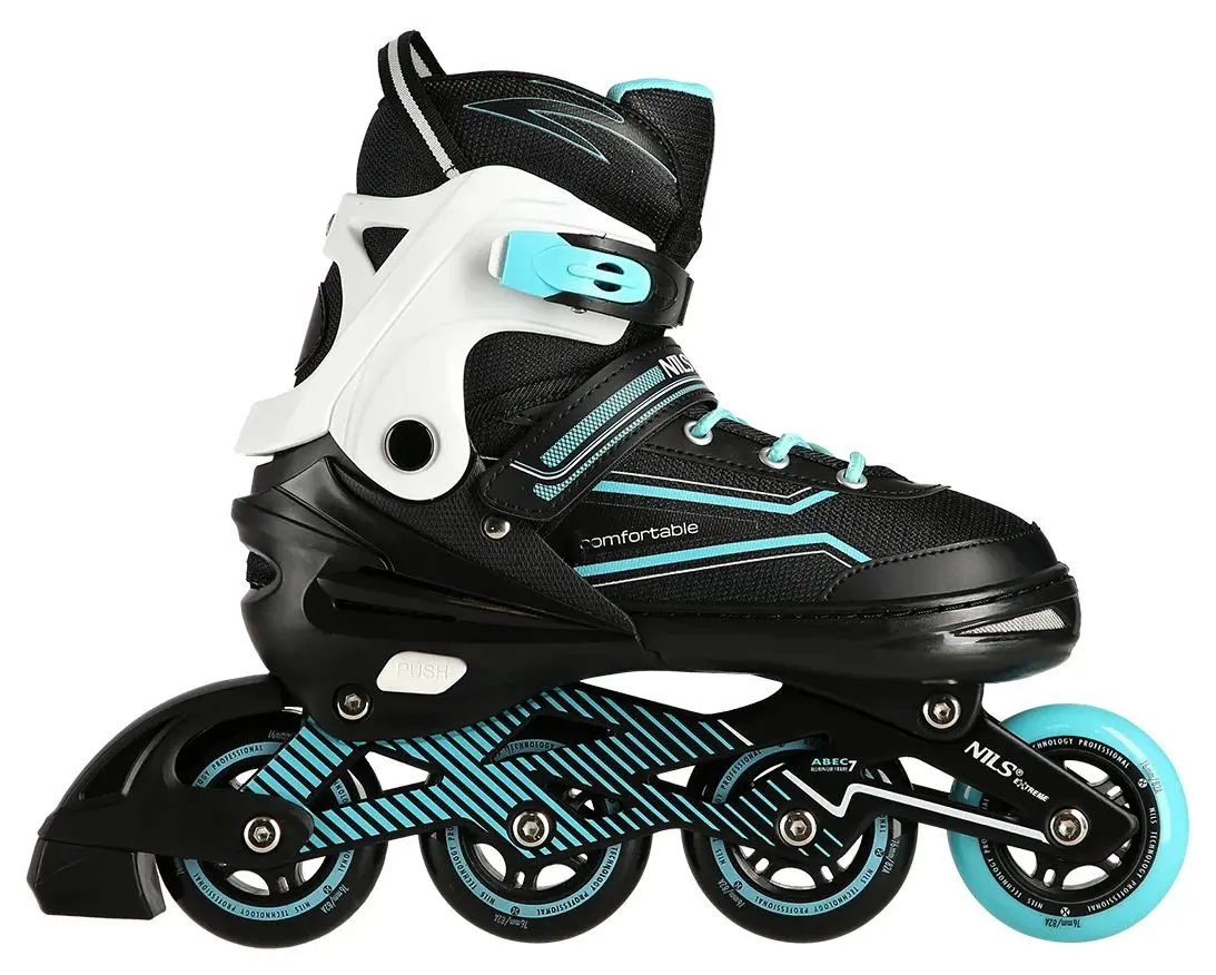 Роликовые коньки Nils Extreme NA1169A 35-38 (Black/Turquoise) - 3