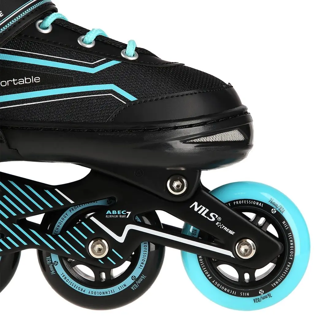 Роликовые коньки Nils Extreme NA1169A 35-38 (Black/Turquoise) - 5