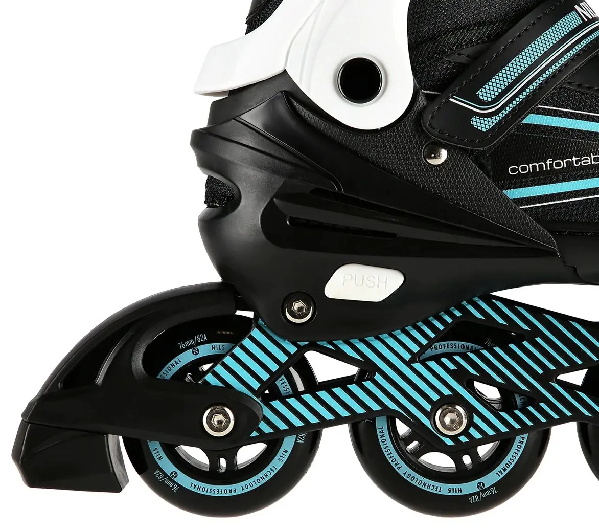 Роликовые коньки Nils Extreme NA1169A 35-38 (Black/Turquoise) - 6