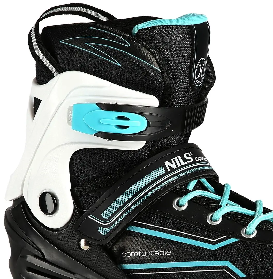 Роликовые коньки Nils Extreme NA1169A 35-38 (Black/Turquoise) - 7