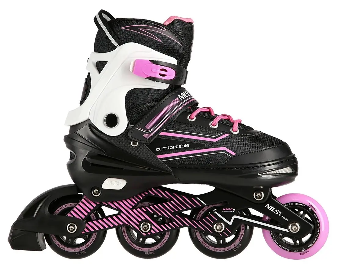Patine cu rotile Nils Extreme NA1169A 39-42 (Black/Pink)