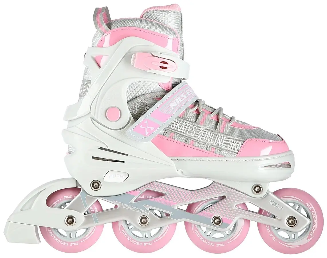 Patine cu rotile Nils Extreme NA1186 35-38 (Pink/Grey) - 4