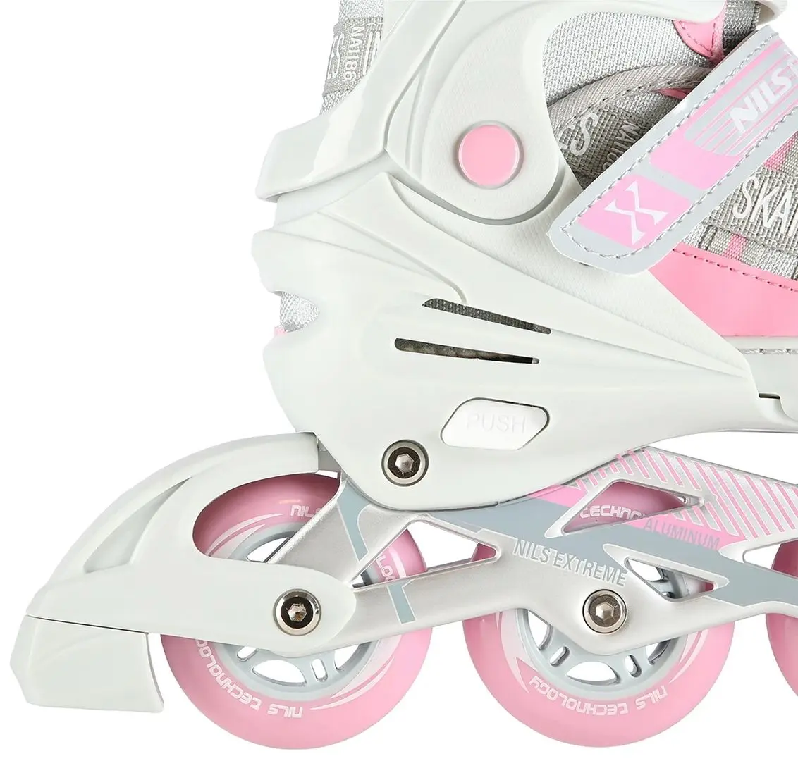 Patine cu rotile Nils Extreme NA1186 35-38 (Pink/Grey) - 5