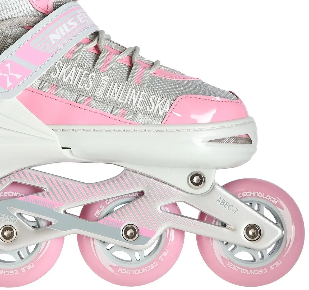 Роликовые коньки Nils Extreme NA1186 39-42 (Pink/Grey) - 6