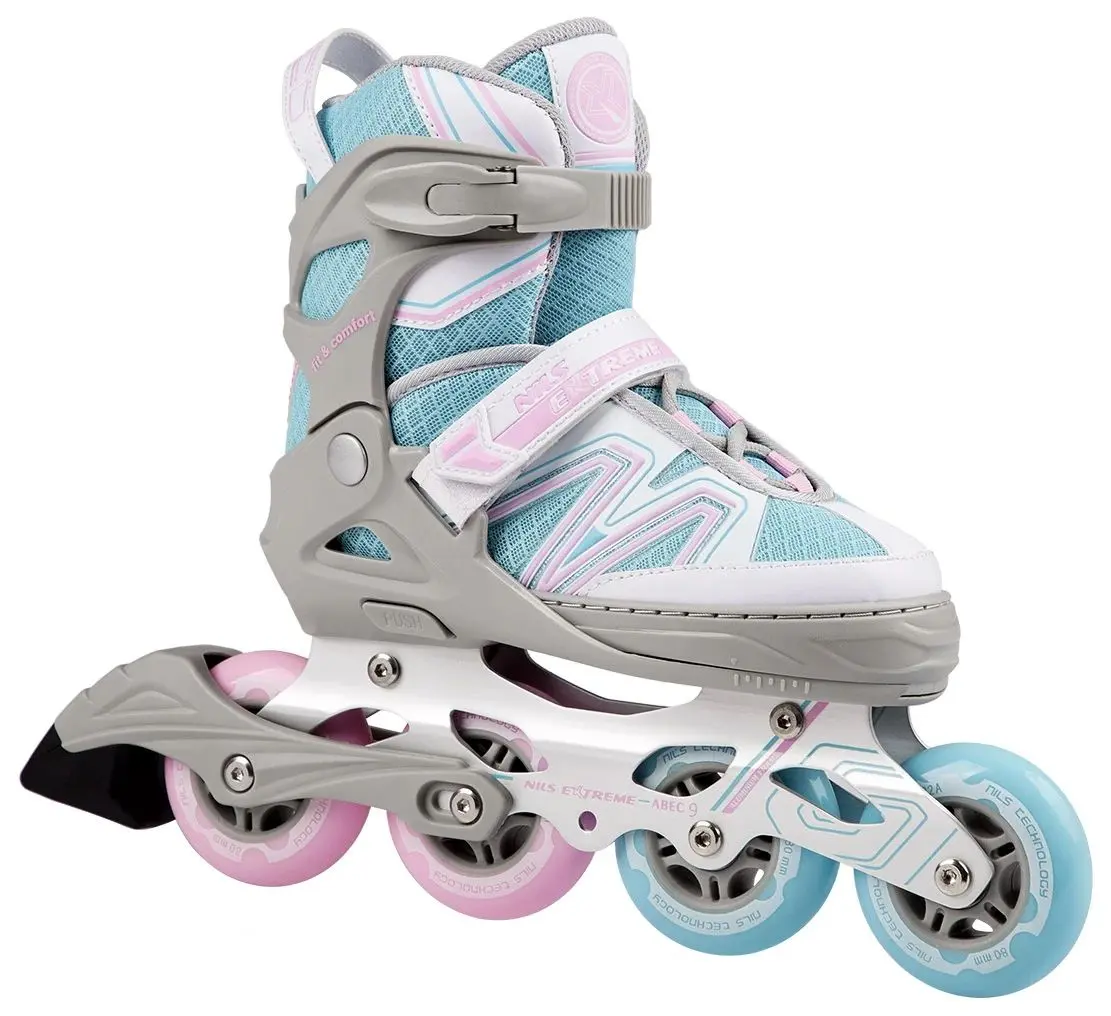 Patine cu rotile Nils Extreme NA14169 35-38 (Blue/Grey)