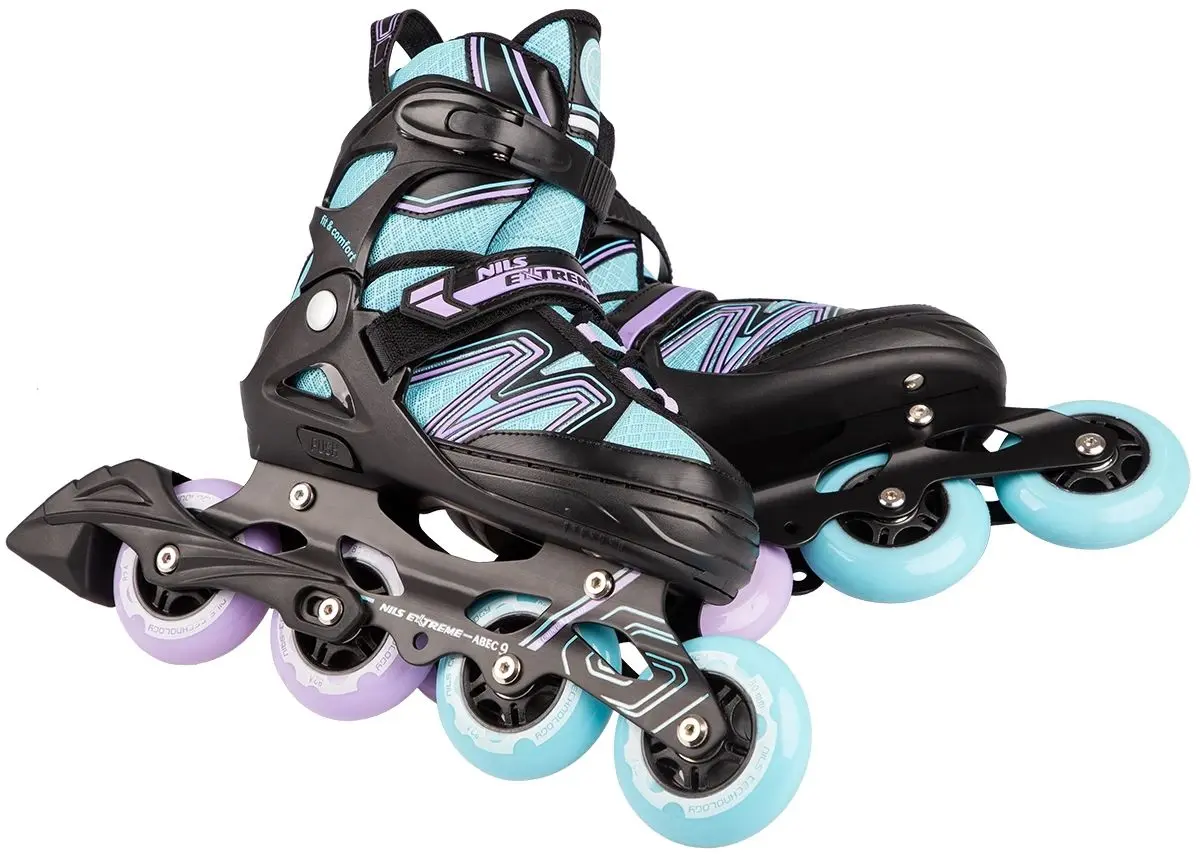 Роликовые коньки Nils Extreme NA14169 39-42 (Black/Blue) - 9