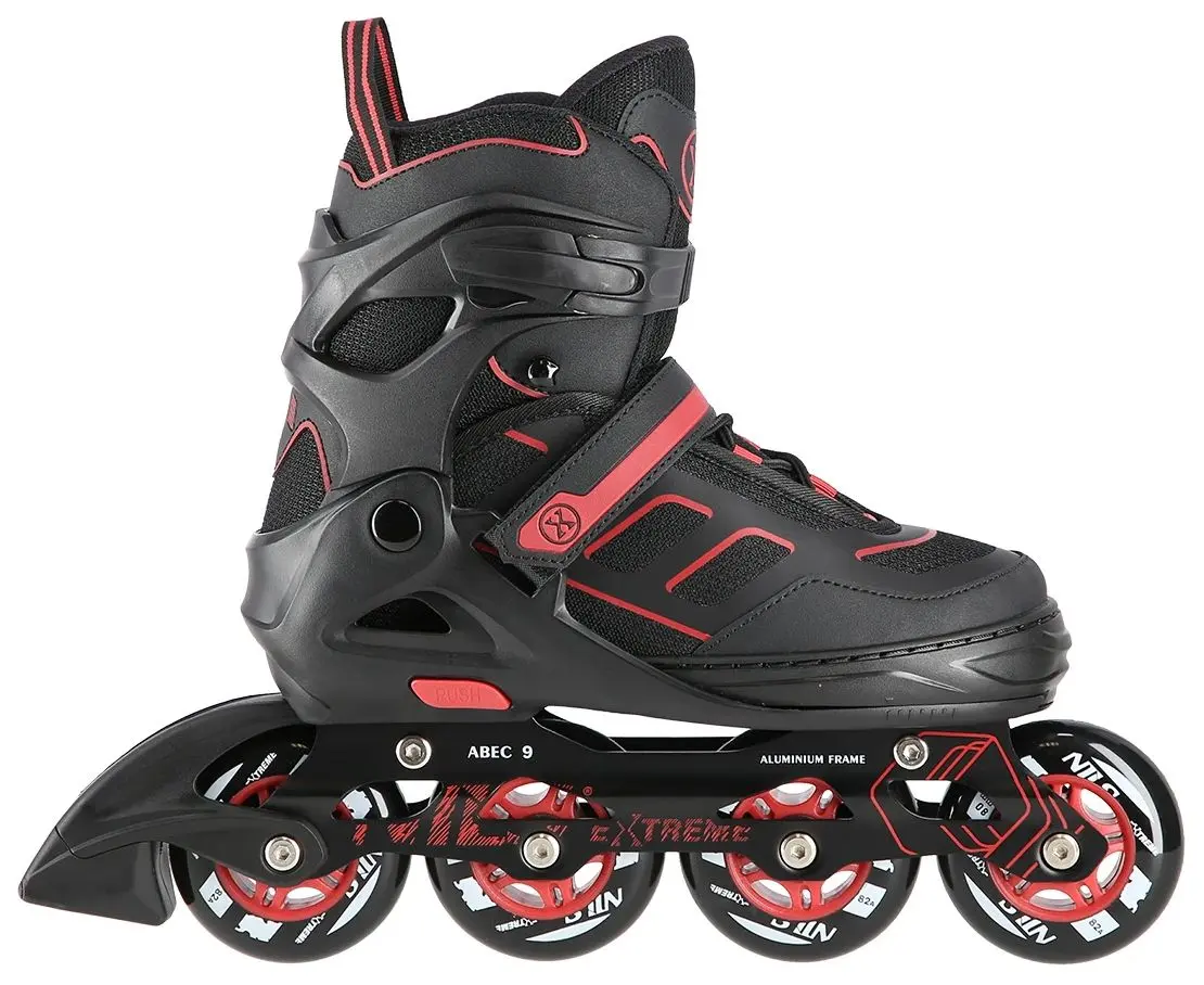 Patine cu rotile Nils Extreme NA14174 35-38 (Black/Red) - 3