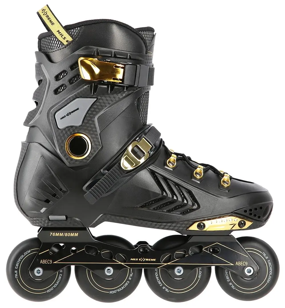 Patine cu rotile Nils Extreme NA20002 42 (Black/Gold) - 2