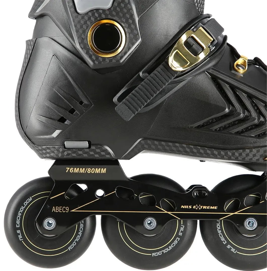 Patine cu rotile Nils Extreme NA20002 42 (Black/Gold) - 5