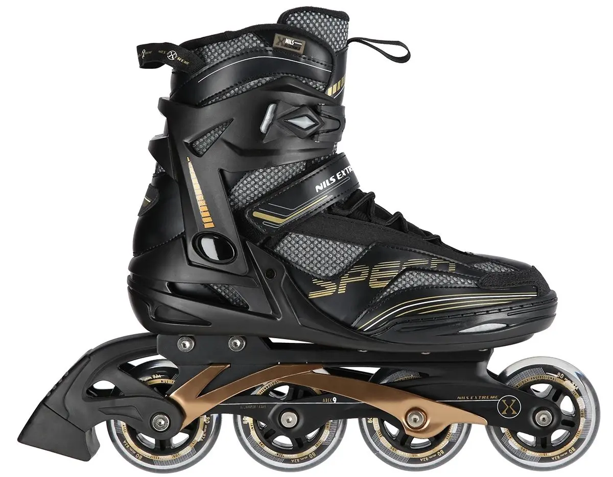 Patine cu rotile Nils Extreme NA2150 44 (Black/Gold) - 2