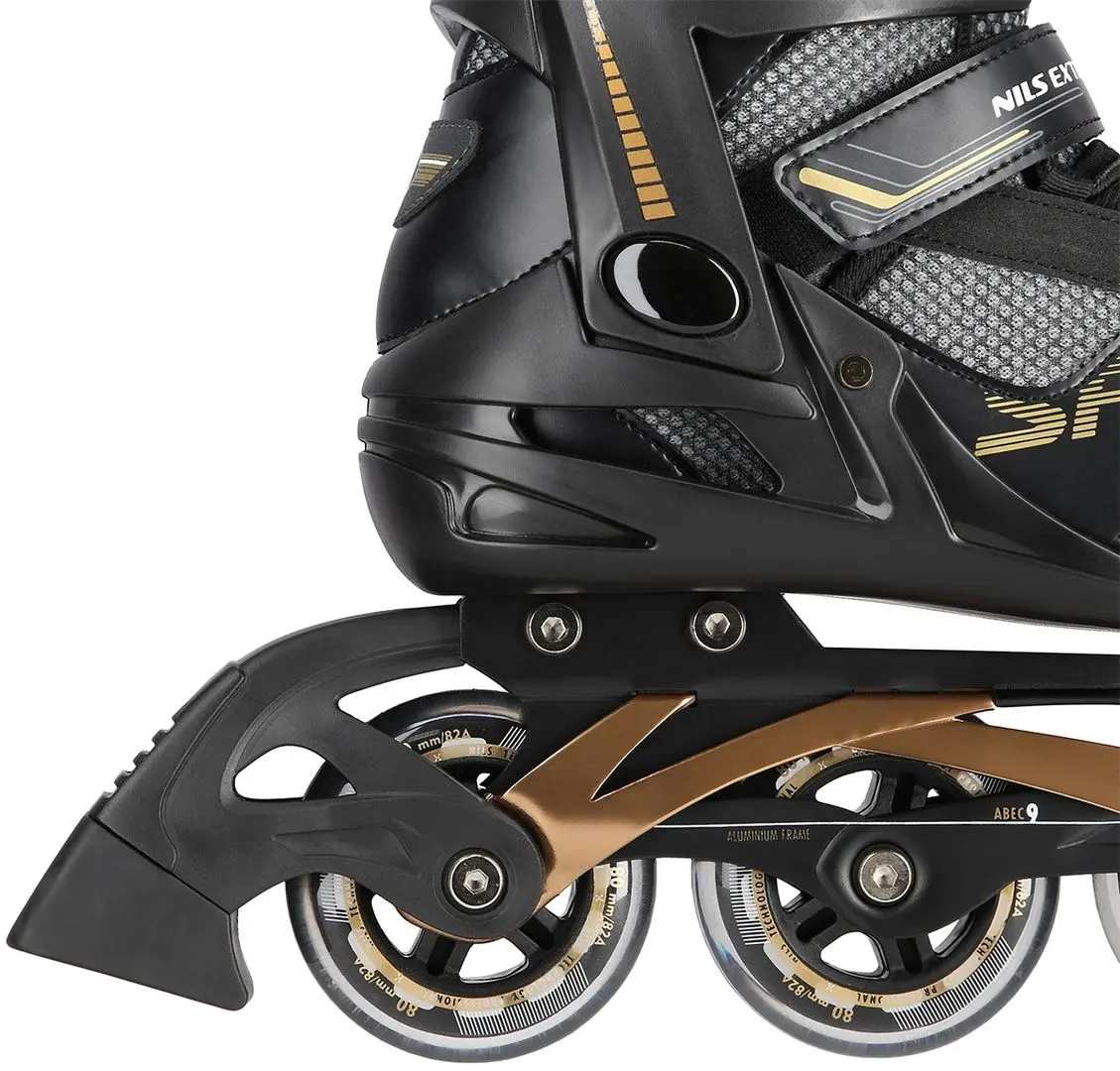 Роликовые коньки Nils Extreme NA2150 45 (Black/Gold) - 5