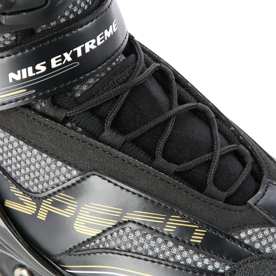 Роликовые коньки Nils Extreme NA2150 45 (Black/Gold) - 8
