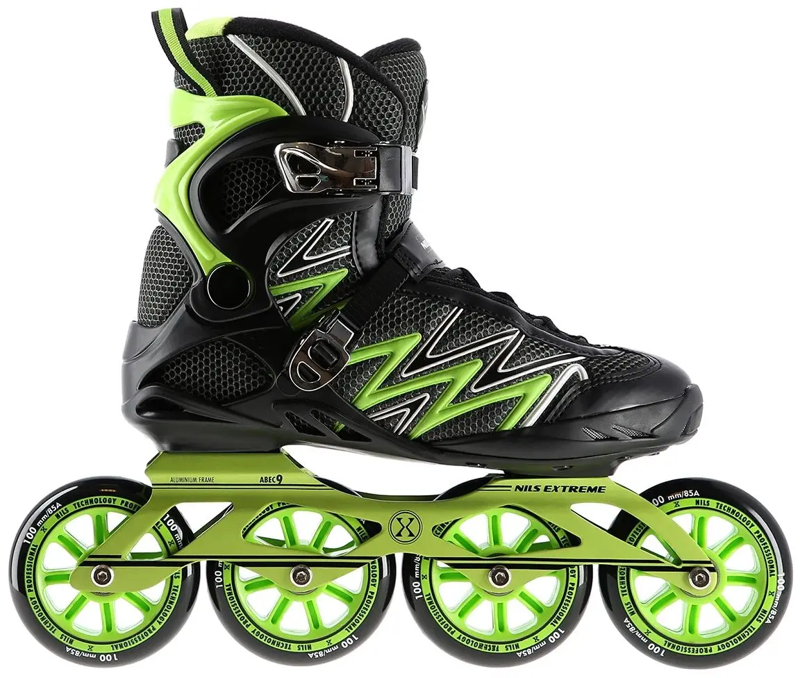 Роликовые коньки Nils Extreme NA8660 40 (Black/Green) - 4