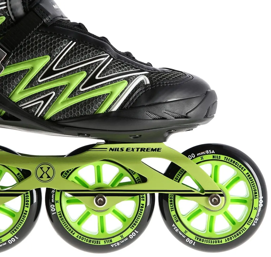 Роликовые коньки Nils Extreme NA8660 40 (Black/Green) - 6